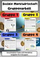 Vorschau - Arbeitsblätter - Soziale Marktwirtschaft Gruppenarbeit: Wettbewerb, Sozialstaat & Sicherungssysteme - Deckblatt