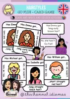 Vista previa - Juegos / Gamificación - DESCRIBING HAIRSTYLES – Go Fish Game - Portada