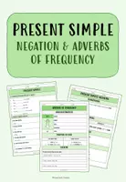 Vorschau - Arbeitsblätter - PRESENT SIMPLE NEGATION + ADVERBS OF FREQUENCY - Deckblatt