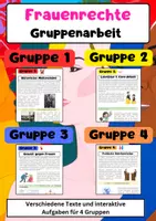 Vorschau - Arbeitsblätter - Frauenrechte Gruppenarbeit: Gleichberechtigung, Gender, Pay Gap & Gewalt - Deckblatt