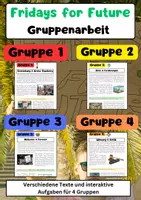 Vorschau - Arbeitsblätter - Fridays for Future: Klimabewegung, 1,5 Grad Ziel & Schulstreik - Deckblatt