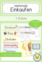 Vorschau - Arbeitsblätter - Einkaufen - Umgang mit Geld im Zahlenraum 10 für die 1. Klasse - Deckblatt