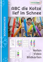 Vorschau - Merkblätter - Musik Boomwhacker ABC die Katze lief im Schnee • mit aktivierendem Video • differenzierter Notation • Klasse 3-4 - Deckblatt