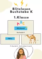 Vorschau - Präsentationen/Tafelbilder - Blitzlesen Klasse 1: Buchstabe K - Deckblatt