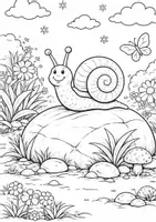 Vorschau - Mal- und Bastelvorlagen - Ausmalbild Schnecke - Deckblatt