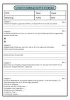 Vorschau - Klassenarbeiten - Kohlenwasserstoff als Energieträger; Klassenarbeit / Lernnachweis - Seite 1