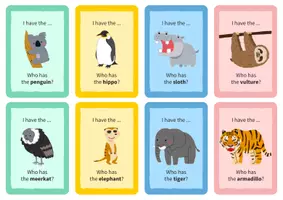 Vorschau - Spiele - Zoo animals: I have... Who has...? – Lesespiel Englisch - Seite 2