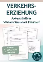 Vorschau - Arbeitsblätter - Verkehrserziehung: Verkehrssicheres Fahrrad – Differenzierte Arbeitsblätter & Checkliste (Klasse 2/3/4) - Deckblatt