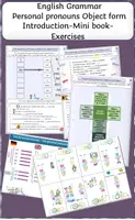 Vorschau - Arbeitsblätter - Personal pronouns-object form-Introduction-Mini booklet-Exercises - Deckblatt