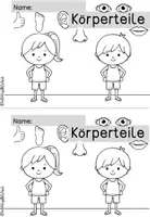 Vorschau - Arbeitsblätter - Körperteile - Seite 2