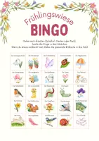 Vorschau - Arbeitsblätter - Frühlingsbingo 🌷 Mit Klebekarten & Schreibaufträgen - Seite 1
