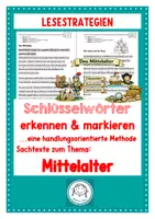 Vorschau - Stundenentwürfe - Bundle: Schlüsselwörter aufspüren und markieren. Leseverständnis - Seite 1