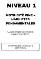 Aperçu - Feuilles d'exercices - Motricité fine TSA et éducation spécialisée - Page de couverture