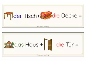 Vorschau - Aufgabenkarten - zusammengesetzte Nomen - Freiarbeitskartei (1) - Seite 3
