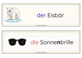 Vorschau - Aufgabenkarten - zuasmmengesetzte Nomen - Freiarbeitskartei (2) - Seite 2