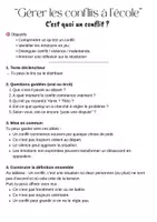Aperçu - Préparation de séance / Séance complète - Kit "Les Conflits à l'école" - Page de couverture