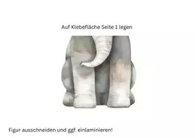 Vorschau - Bildkarten - Lesen Klasse 1 Silbenlesen Quatschnamen für Elefant - Seite 2