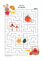 Vorschau - Arbeitsblätter - Labyrinth: Im Herbst (1. & 2. Klasse) - Seite 1