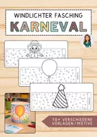 Vorschau - Arbeitsblätter - Windlichter zum Prickeln & Basteln - Fasching & Karneval - Deckblatt
