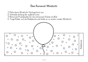 Vorschau - Arbeitsblätter - Windlichter zum Prickeln & Basteln - Fasching & Karneval - Seite 1