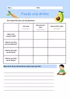 Vorschau - Arbeitsblätter - Foods and Drinks Worksheet - Deckblatt