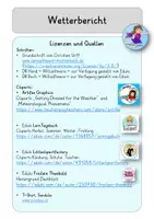 Vorschau - Unterrichtsreihen - Wetterbericht - Wetter des Tages - sonderpädagogsiche Förderung, Vorschule, KITA - Seite 1