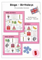 Vorschau - Spiele - Bingo Birthdays - Wortschatz Englisch (Playway 4) - Deckblatt