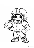 Vorschau - Mal- und Bastelvorlagen - Ausmalbilder American Football Grundschule - Seite 1