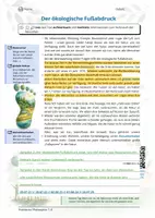 Vorschau - Arbeitsblätter - Der ökologische Fußabdruck - Seite 2