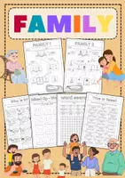Vorschau - Arbeitsblätter - FAMILY - Arbeitsplan, Wortschatzübungen - Deckblatt