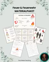 Vorschau - Arbeitsblätter - Materialpaket - Feuer & Feuerwehr - Deckblatt
