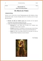Vorschau - Arbeitsblätter - Klassenarbeit Deutsch: Personenbeschreibung (Klasse 5/6) – „Die magische Waldhüterin“ (Bild & EWH) - Seite 1