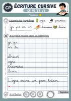 Aperçu - Feuilles d'exercices - Fiches écriture cursive période 4 CP - Page 1