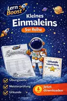 Vorschau - Arbeitsblätter - Kleines Einmaleins – 5er Reihe - Deckblatt