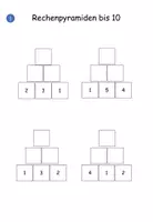 Vorschau - Arbeitsblätter - Mathe Klasse 1: Rechenpyramiden bis 10 - Deckblatt