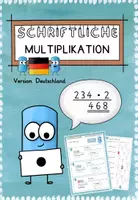 Vorschau - Arbeitsblätter - schriftliche Multiplikation Version Deutschland - Deckblatt