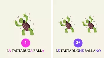 anteprima - Esercizi - MORFOSINTASSI FEMMINILE/MASCHILE + SINGOLARE/PLURALE - Pagina 3