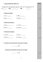 Vorschau - Test - Klassenarbeit Zahlen und Daten - Diagramme auswerten und erstellen, Strichlisten, Runden l Mathematik Klasse 5 - Seite 3