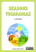 Vorschau - Mal- und Bastelvorlagen - JAHRESZEITEN-TRIARAMA-BASTELSET (4 OPTIONEN) - Seite 1