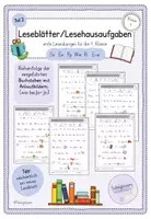 Vorschau - Arbeitsblätter - Leseblätter/Lesehausaufgaben Klasse 1 - erstes Lesen (Jo-Jo) Teil 2 - Deckblatt