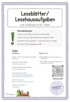 Vorschau - Arbeitsblätter - Leseblätter/Lesehausaufgaben Klasse 1 - erstes Lesen (Jo-Jo) Teil 2 - Seite 1
