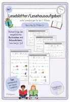 Vorschau - Arbeitsblätter - Leseblätter/Lesehausaufgaben Klasse 1 - erstes Lesen (Jo-Jo) Teil 1 - Deckblatt