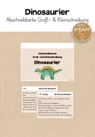 Vorschau - Arbeitsblätter - Dinosaurier - Abschreibkartei Groß- & Kleinschreibung - Deckblatt