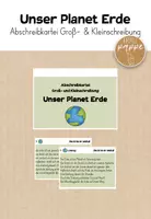 Vorschau - Arbeitsblätter - Unser Planet Erde - Abschreibkartei Groß-& Kleinschreibung - Deckblatt