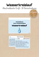 Vorschau - Arbeitsblätter - Wasserkreislauf - Abschreibkartei Groß- & Kleinschreibung - Deckblatt