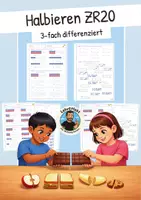 Vorschau - Arbeitsblätter - Einführung Zahlenraum 20 - Halbieren (differenzierte Arbeitsblätter) - Deckblatt