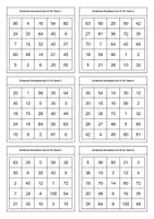 Vorschau - Arbeitsblätter - 3 Mathe-Bingo Spiele: Einfaches Einmaleins - Seite 1