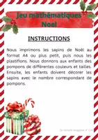 Aperçu - Jeux - Jeu mathématiques pour Noël - Association nombre - quantité - Page 1