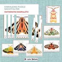 Vorschau - Spiele - Einmaleins-Puzzle Nachtfalter - Mathematik manipulativ - Deckblatt