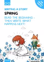 Aperçu - Feuilles d'exercices - SPRING / PRINTEMPS – Écriture créative en anglais (Spring Writing Prompts, niveau 5e+) - Page de couverture